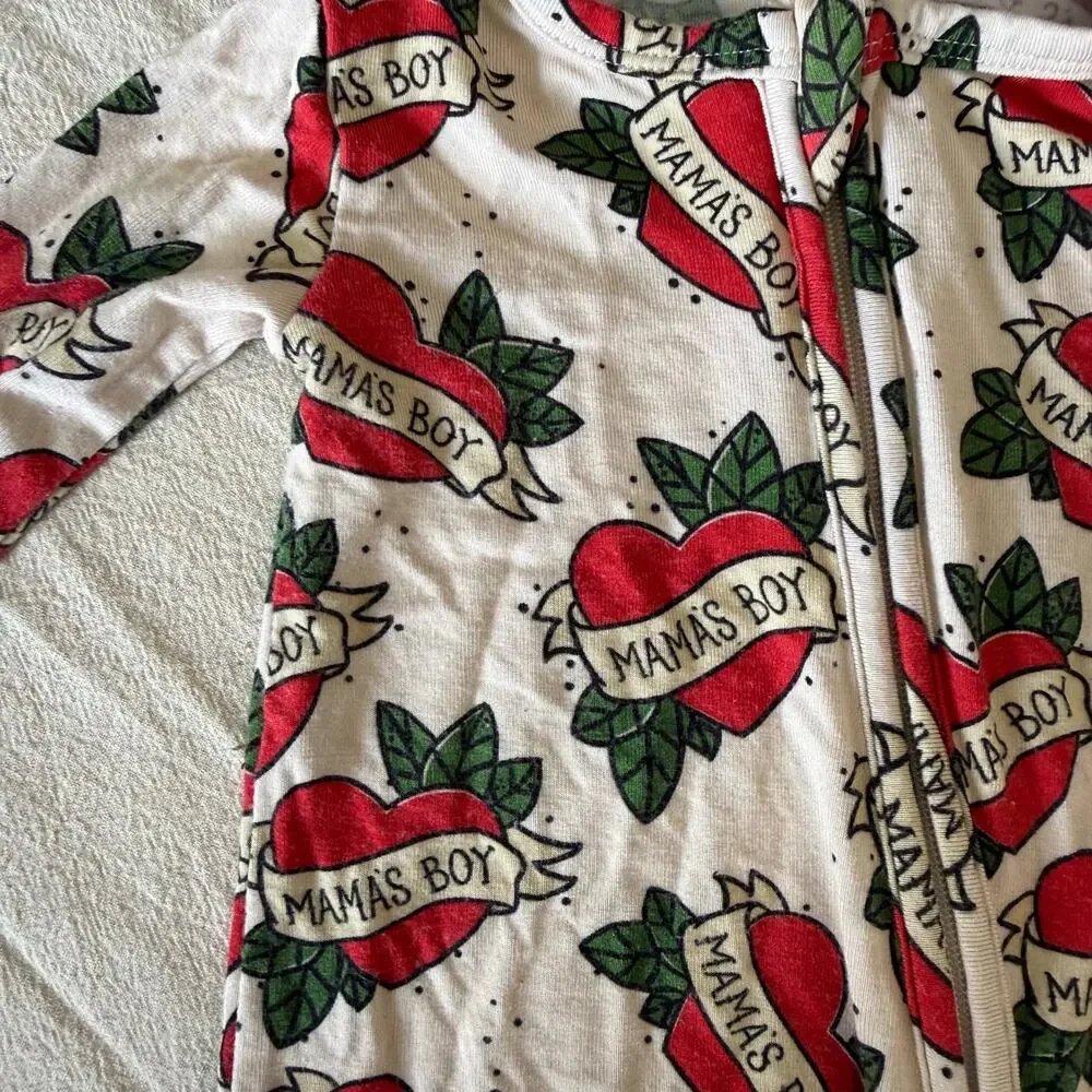 Bums & Roses Mama’s Boy Bamboo Sleeper 0-3M